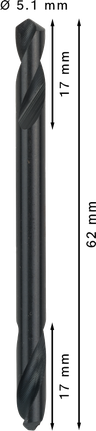 Punta da trapano Bosch PRO Metal HSS-G a doppia estremità da 5,1 mm.