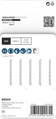 Lame per seghetto alternativo Bosch PRO Hardwood clean T101BF 100 mm 5 pezzi.