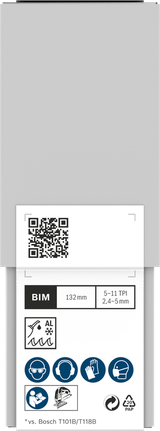 Lama per seghetto alternativo Bosch PRO Multi Material T345XF 132 mm 100 pz.