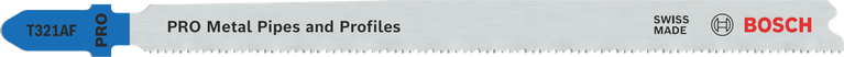 Lama per seghetto alternativo Bosch T321AF per tubi e profili metallici.