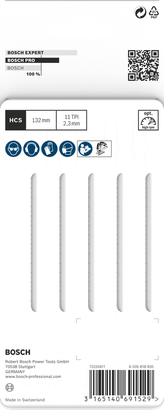 Lame per seghetto alternativo Bosch PRO 132 mm 5 pz.