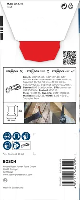 Lama multiutensile Bosch PRO MAII 32 APB 32×80 mm.