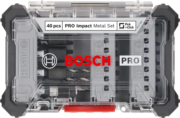 Set di punte per metallo Bosch PRO Impact da 40 pezzi.