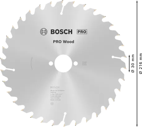 Lama per sega circolare Bosch PRO Wood 216 mm T34.