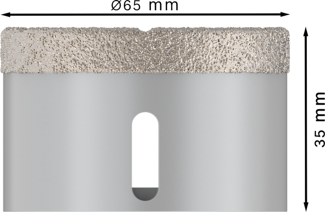 Fresa a tazza in ceramica Bosch PRO a secco da 65 mm X-Lock.