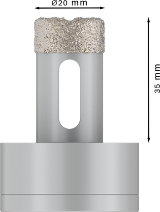 Fresa a tazza in ceramica Bosch PRO Dry Core Cutter 20x35 mm X-Lock.