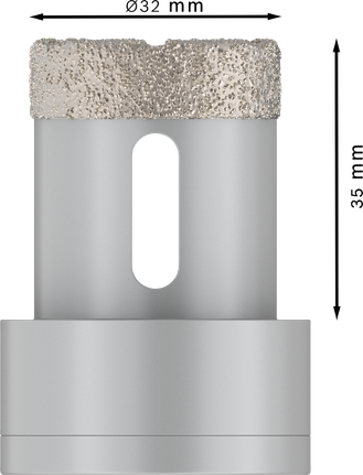 Fresa a tazza in ceramica Bosch PRO per carotaggio a secco 32 x 35 mm X-Lock.
