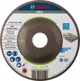 Disco abrasivo Bosch PRO in acciaio inox da 125 mm.