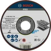 Disco abrasivo semiflessibile Bosch PRO per acciaio inossidabile e metallo.