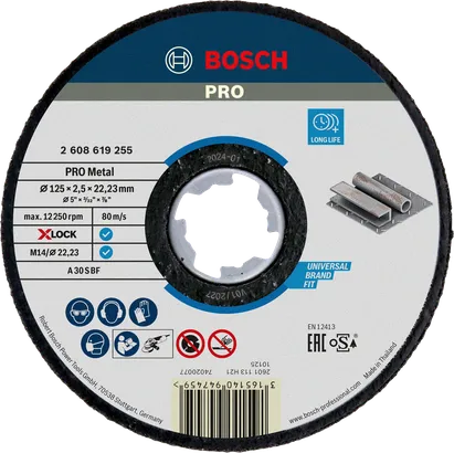 Disco da taglio Bosch PRO Metal Bonded X-Lock 125 mm.
