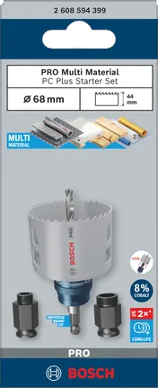 Bosch PRO Multi Material PC Plus Starter Set 68 mm 5 pezzi.