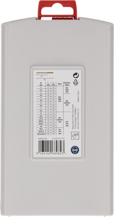 Set di punte elicoidali HSS-Co Bosch PRO in acciaio inox, 25 pezzi.