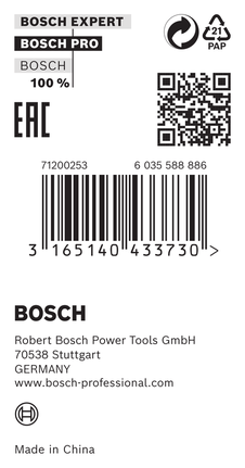 Anello di riduzione Bosch 25,4 x 1,2 x 20 mm.