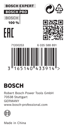 Anello di riduzione Bosch 35 x 1,5 x 30 mm.
