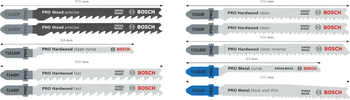 Set di lame per seghetto alternativo Bosch PRO Wood and Metal, 10 pezzi.
