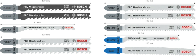 Set di lame per seghetto alternativo Bosch PRO Wood and Metal, 10 pezzi.