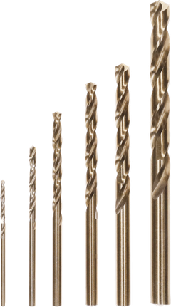 Set di punte elicoidali HSS-Co Bosch PRO in acciaio inox, 6 misure.