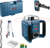 Set di livellamento laser Bosch GRL 400 H con treppiede.