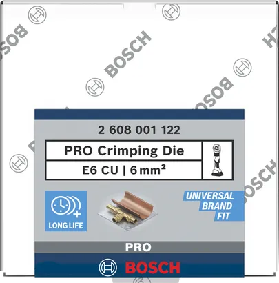 Matrice di crimpatura Bosch PRO 6 mm² rame.