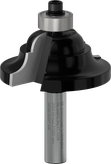 Punta per fresa Bosch PRO concava e scanalata R 6.3 con gambo da 8 mm.