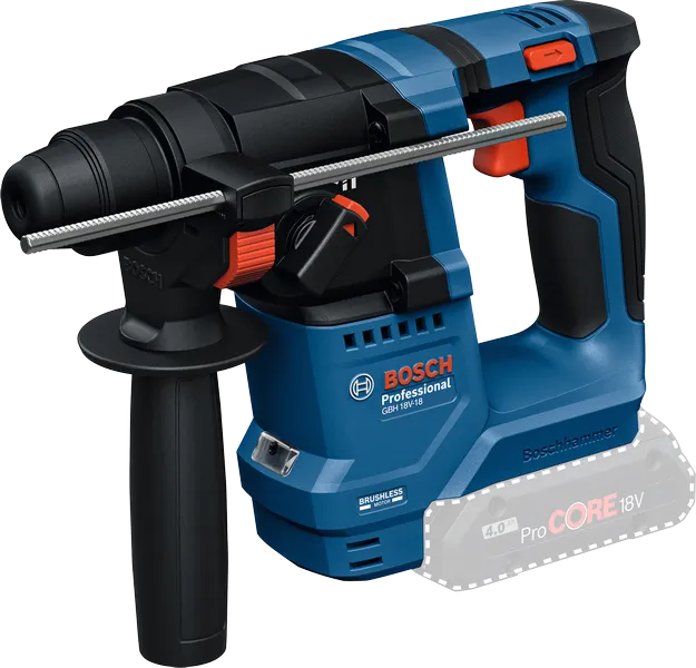 Martello perforatore a batteria Bosch GBH 18V-18 con ProCORE 18V.