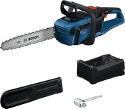 Motosega a batteria Bosch GKE 18V-40 con caricabatteria.