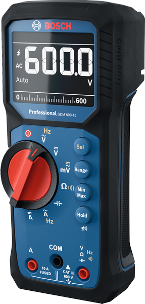 Multimetro digitale Bosch GDM 600-15 con ampio display LCD.