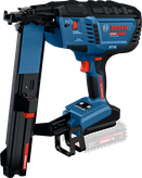 Graffatrice per legno a batteria Bosch EXTH18V-50M con batteria da 18 V.