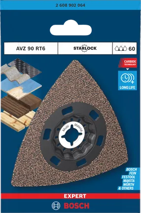 Piastra abrasiva Bosch EXPERT AVZ 90 RT6 da 90 mm.