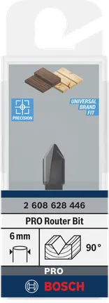 Fresa Bosch PRO 6 mm 90°.