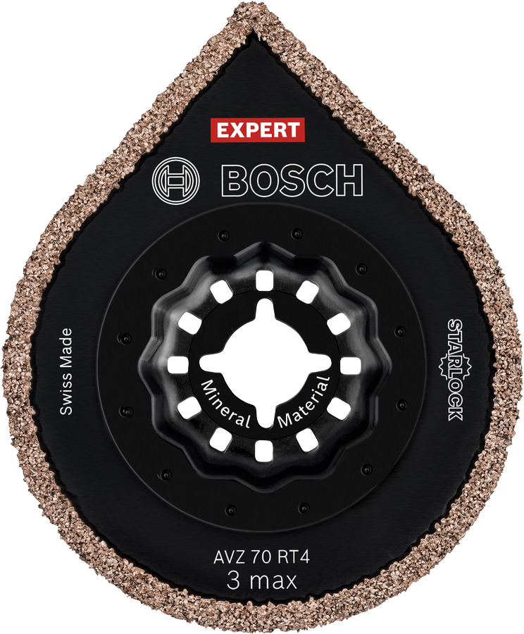 Piastra per fughe Bosch EXPERT AVZ 70 RT4, bordo in metallo duro.