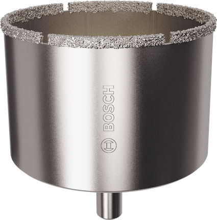 Sega a tazza Bosch Tiles con attacco arrotondato 68 x 40 mm per il taglio di piastrelle.