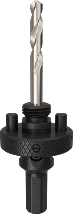 Mandrino e punta pilota Bosch per sega a tazza, lunghezza utile 44 mm.