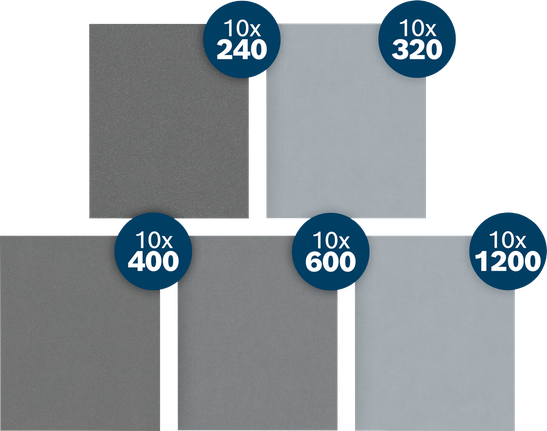 Fogli abrasivi Bosch PRO C355, grane assortite, 50 pz.