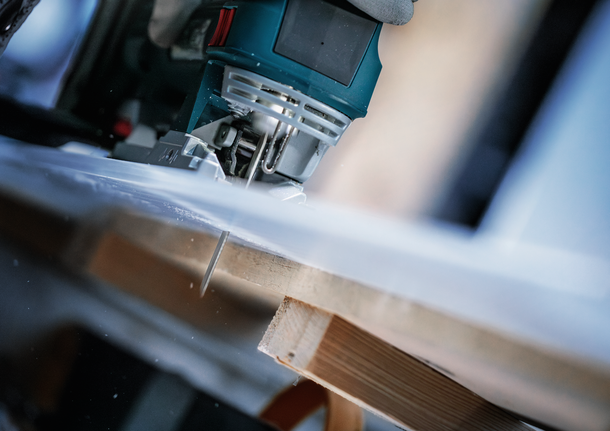 Lama per seghetto alternativo Bosch per tagliare il legno con precisione.