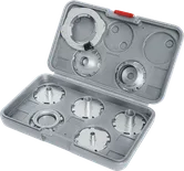 Set di guide per modelli Bosch PRO in pollici per fresatrice verticale, 8 pezzi.