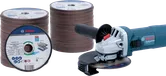 Smerigliatrice angolare Bosch GWS 750 Bundle da 125 mm con dischi da taglio.