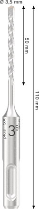 Punta per trapano a percussione Bosch PRO SDS plus-5X 3,5 x 110 mm.