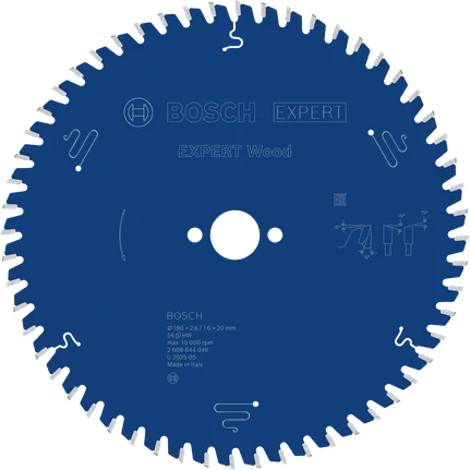 Lama per sega circolare Bosch EXPERT Wood 190 mm, 56 denti.