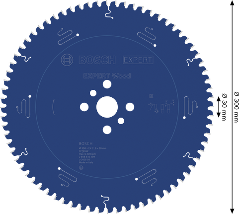 Lama per sega circolare Bosch EXPERT Wood 300 mm T72.
