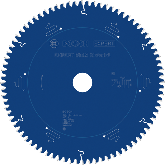 Lama per sega circolare Bosch EXPERT Multi Material, 80 denti.