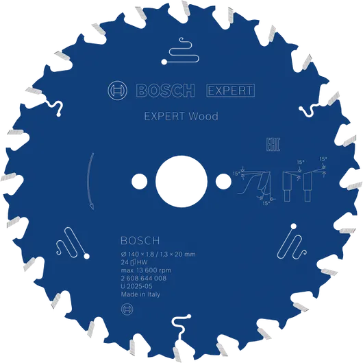 Lama per sega circolare Bosch EXPERT Wood 140 mm T24.