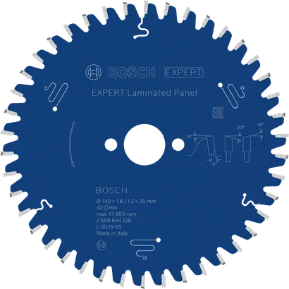 Lama per sega circolare Bosch EXPERT Laminated Panel, 140 mm.