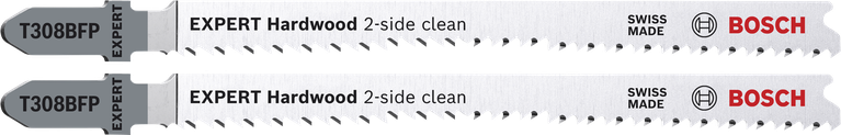 Lame per seghetto alternativo Bosch EXPERT Hardwood 2-side clean T308BFP, confezione da 2.