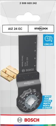 Lama da taglio per legno Bosch AIZ 24 EC Starlock 24×50 mm.