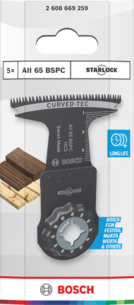 Lama da taglio per legno Bosch AII 65 BSPC 65×40 mm 5 pz.