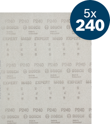 Foglio abrasivo a rete Bosch EXPERT M480 230x280mm grana 240.