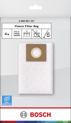 Sacchetto filtro in pile Bosch per aspirapolvere.
