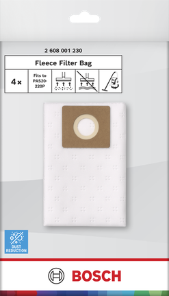 Sacchetto filtro in pile Bosch per aspirapolvere.