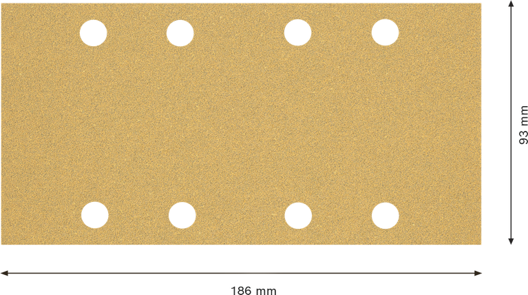 Foglio di carta abrasiva Bosch EXPERT C470 93x186 mm con fori.